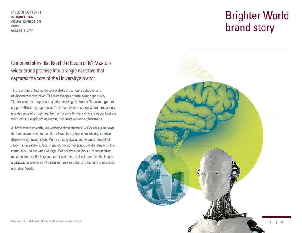 McMaster U Brand Standards Sample Page3
